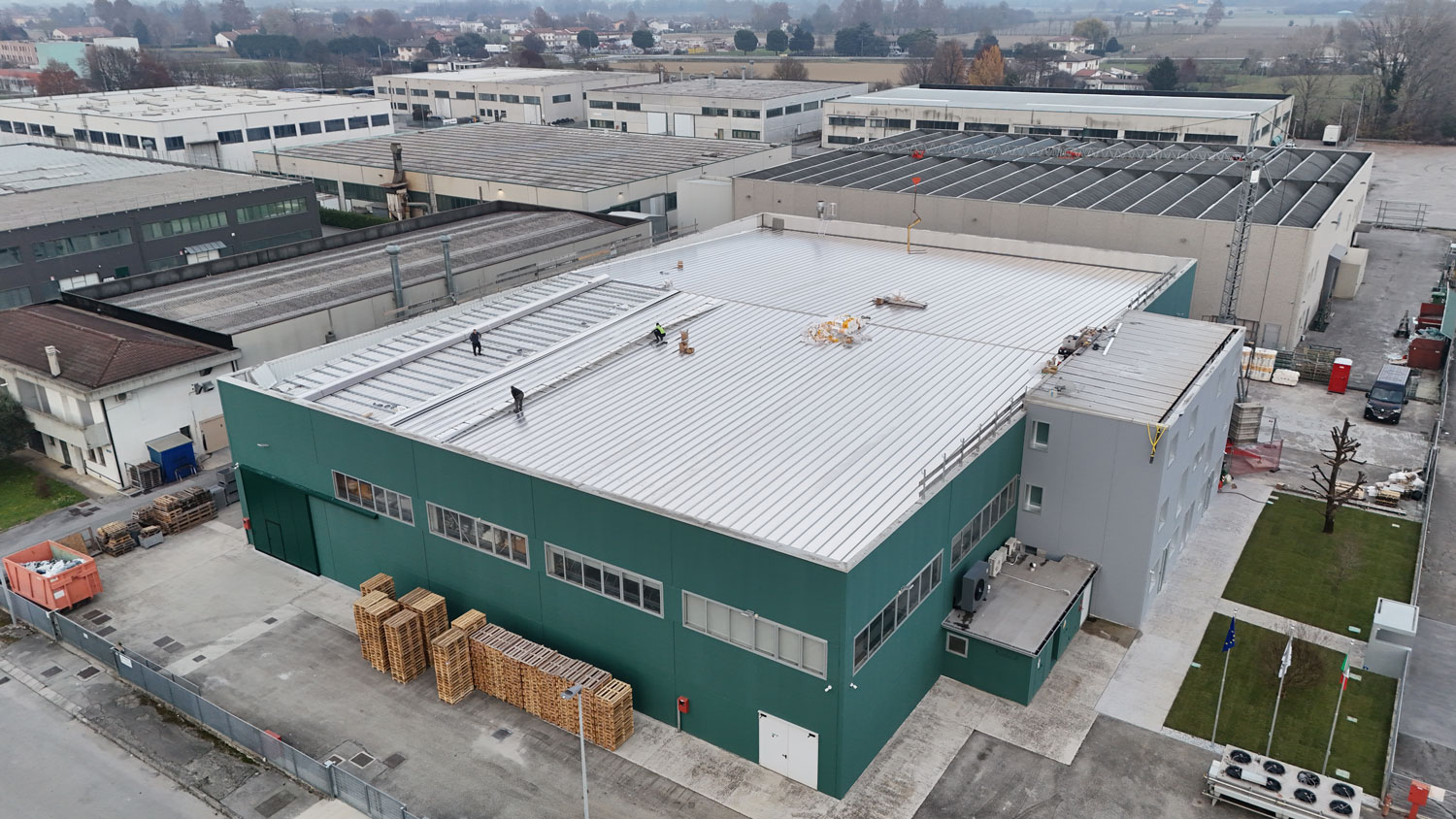 Immagine del cantiere durante dei lavori