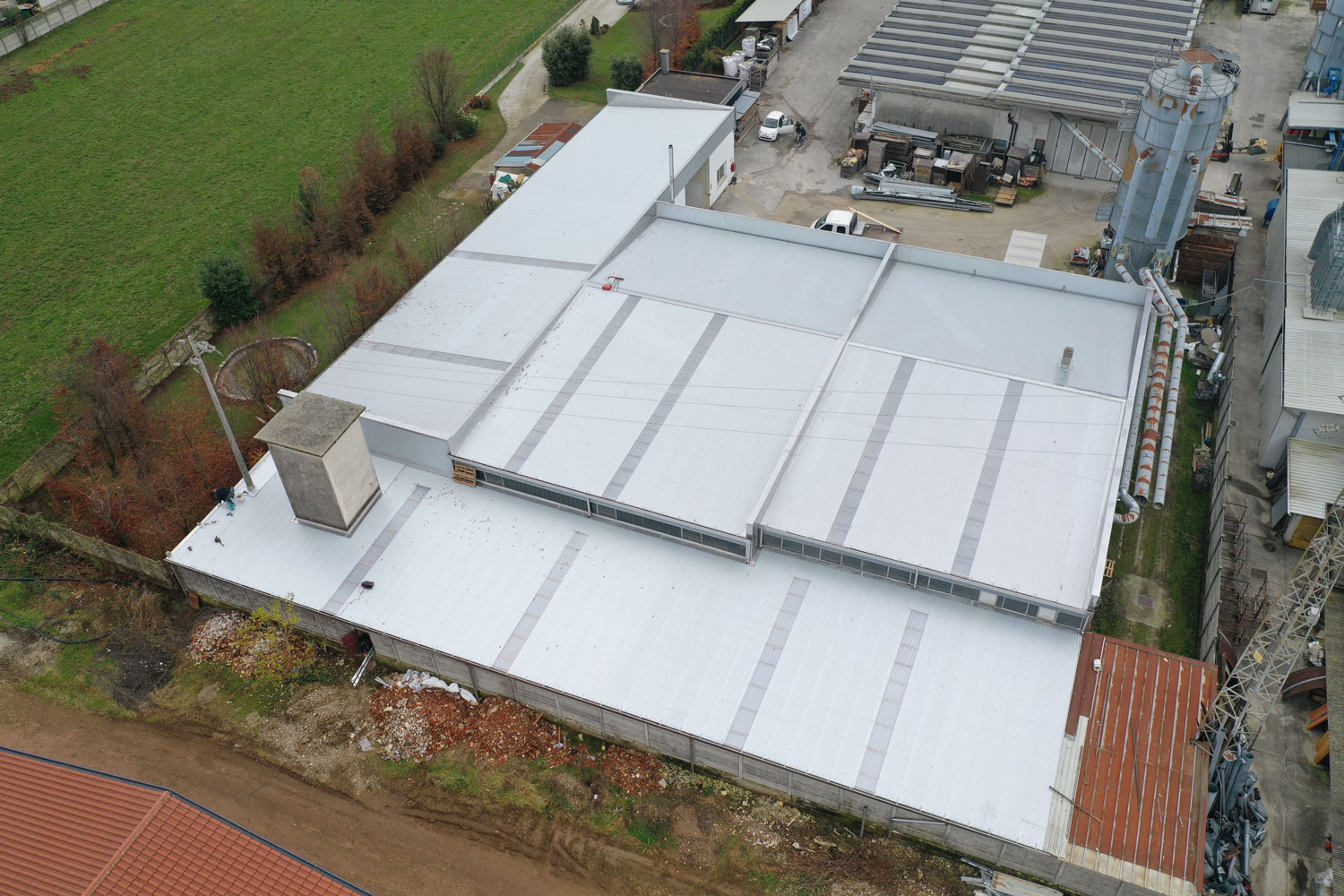 Immagine del cantiere durante dei lavori